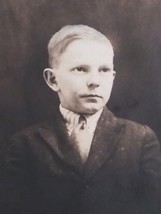 RPPC Handsome Dapper Young Man in Tie Studio Portrait Postcard AZO c1904-1918 - £6.31 GBP
