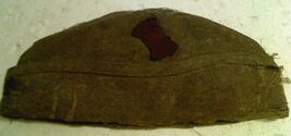 Antique Size 7 OG Green Serge Garrison Cap With Device - $6.00