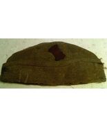 Antique Size 7 OG Green Serge Garrison Cap With Device - $6.00