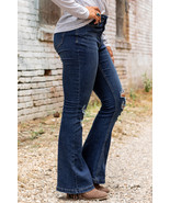 Dark Washed Distressed Flare Bottom Jeans - $680.15 MXN Dark Washed Distressed Flare Bottom Jeans - $680.15 MXN