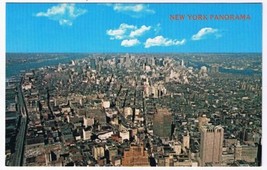 New York Postcard New York City Panorama View From Twin Towers - £1.69 GBP