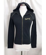 H &amp; M Hoodie Sweatshirt Zipper Front Zippered Black Hooded Vintage size ... - $196.53 MXN