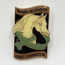 Youth Nationals Horse Show Exhibitor City State Souvenir Enamel Lapel Hat Pin - £4.74 GBP
