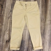 A.N.A Womens Size 27/4 Khaki Beige Tan Cropped Capri Stretch Cotton Pant... - $18.31