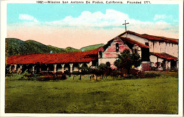 Vtg Postcard California Mission San Antonio De Padua, King City - £4.58 GBP
