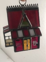 Coca-Cola Stained Glass Style General Store Ornament Display - $49.49