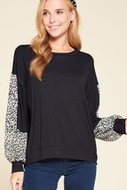 Women&#39;s Black Solid Jersey Casual Top - $25.50