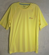 World Wide Sportsman Fishing Mens Large L Yellow Athletic Shirt Tshirt Knit - £5.86 GBP