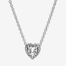 925 Sterling Silver Pandora Elevated Heart Necklace,Bridesmaid Gift,Gift For Her - $20.99