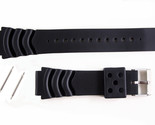 22mm Black PVC Plastic Divers Watch band  for SEIKO or any Divers Watch ... - £10.08 GBP