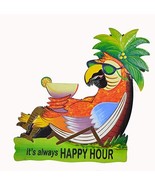 WorldBazzar Hand Carved Wooden Parrot in Chair ITS Always Happy Hour Coc... - £22.16 GBP