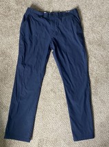 Orvis Outdoor Pants Mens 40x32 Blue Stretch Water Repel Hike Fish Camp Hunt - £15.85 GBP
