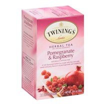 TWININGS HERBAL TEA POMEGRANATE &amp; RASPBERRY 20 Tea Bags - £7.81 GBP