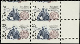 2036, Misperforated ERROR 20¢ Franklin Plate Block of Four Stamps - Stuart Katz - £78.66 GBP