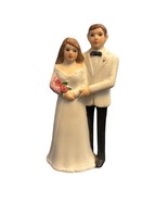 Vintage Matte Porcelain Bride and Groom Wedding Cake Topper Korea 4.25&quot; - $24.68