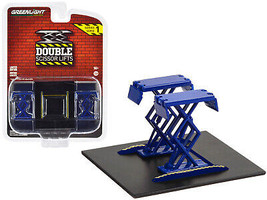 Automotive Double Scissor Lift Blue Double Scissor Lifts Series 1 1/64 D... - $18.22