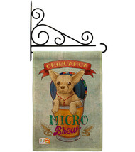 Chihuahua Micro Brew Burlap - Impressions Decorative Metal Fansy Wall Bracket Ga - £26.75 GBP