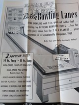 ABC Bowling Lanes Arcade FLYER 1957 Original UNUSED Vintage Ball Bowler Alley - £25.21 GBP