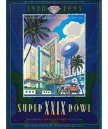 v NFL SUPER BOWL XXIX PROGRAM ON A 12x8IN METAL SIGN MANCAVE - $24.74
