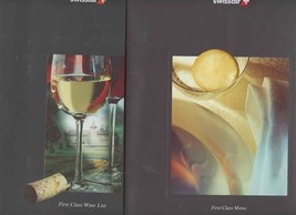 Swissair 1st Class Menu &amp; Wine List &amp; Brochure Andre Jaeger Wolfgang Kuchler. - £25.12 GBP