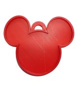 Mickey Mouse Themed Face Ears Shape Red Christmas Ornament Made In USA P... - £3.98 GBP