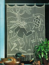 Little Miss Muffet Mother Goose Tortoise Hare Fox Crow Curtain Crochet P... - $11.99
