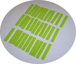 33 Used Lego 1 x 6 Lime Green Plates  3666    - £7.95 GBP