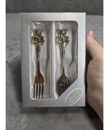 Treasured Childhood Collection Teddy Bear Silver Fork And Spoon Set - £12.61 GBP