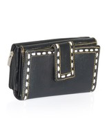 J Francis - Black Leather Women&#39;s Wallet (6.5x3.5 in)  Brand New!! #PW255 - $11.25