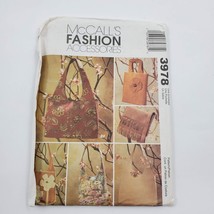 McCall&#39;s Fashion Accessories Sewing Pattern UnCut 3978 Bag Tote Purse 5 Styles - £5.50 GBP