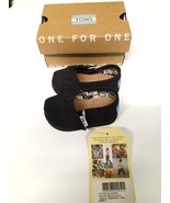 TOMS CLASSICS BLACK CANVAS ORIGINAL SO CUTE WITH STRAP INFANT TODDLER SI... - £18.18 GBP