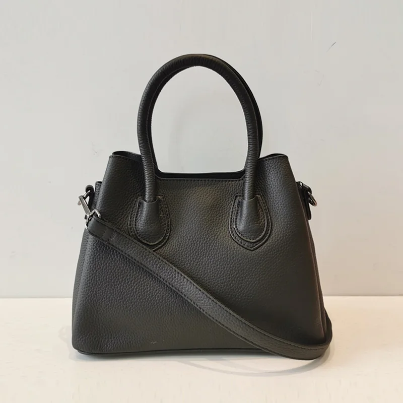 Fashion Real Cow Leather Bucket Bag Handbags Women&#39;s Genuine Leather Shoulder Ba - £98.00 GBP