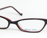 Mocca Azul De Chai KFA11 NEGRO / ROJO GARNET ÚNICO RARO GAFAS 49-18-140mm - $56.38