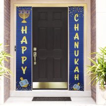 Rite Lite Happy Chanukah Door Banner- Hanukkah Party Decorations Garland... - $21.77