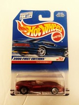 Hot Wheels 2000 #070 Dark Red Thomassima 3 First Editions Lace Wheels MOC - £15.94 GBP