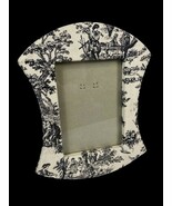Toile Picture Frame Photo Photograph 5x7 Black Ivory White Fabric French... - $544.40 MXN