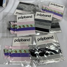 (10) Popband Pink Purple Black Unicorns No Dent Knotted Ponytailers 4 Ha... - £11.98 GBP