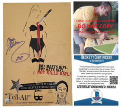 Chuck Palahniuk signed 12x18 Tell All movie poster photo Beckett COA exact proof - £197.83 GBP