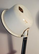 Vtg. Enamelware Dipper/Ladle White with Black Trim image 3