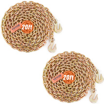 VEVOR Transport Binder Chain 5/16"x20' G80 4900lbs DOT 2Pack Galvanized ... - $56.99