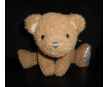 CARTER&#39;S TAN BABY TEDDY BEAR 36522 SATIN FEET YELLOW BOW STUFFED ANIMAL ... - £30.08 GBP