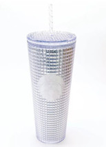 Starbucks Silver Bling Faceted Grid Disco Holiday 2020 Unicorn Tumbler 24oz NEW - £31.28 GBP