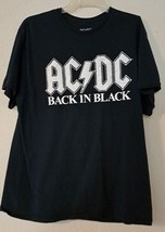 AC/DC Back in Black  2XL TShirt Mens Black Short Sleeve Crew Neck Raised... - £4.96 GBP