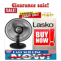 ??Lasko Quiet Table Fan Power Turbo Fan Air Circulator Desk Fan??Buy Now?? - £31.17 GBP