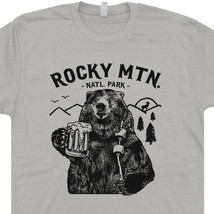 Rocky Mountains T Shirt Vintage National Park Tee Cool Bear Shirts Colorado - £15.71 GBP