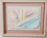 Figi Bird of Paradise Hand Cast Paper 3D Pastel Framed Wall Art Signed P... - $15.79