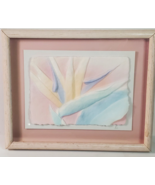 Figi Bird of Paradise Hand Cast Paper 3D Pastel Framed Wall Art Signed P... - £12.42 GBP