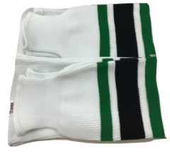 2 Pair Kobe Ice Hockey Socks Size XL White With Stripes 65% Polyester 35... - £17.57 GBP