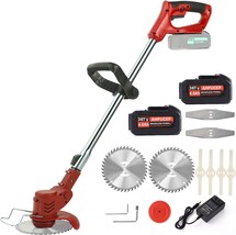 Weed Wacker Cordless Brush Cutter Battery Powered With 3 Types Of, Light... - £133.16 GBP
