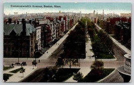 Boston Mass Commonwealth Avenue Massachusetts Postcard L30 - $5.95